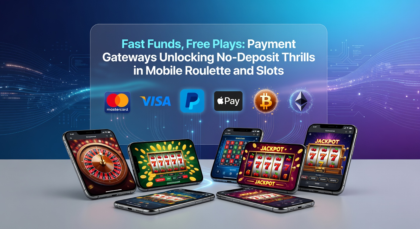Grafik mit Zahlungsgateways, mobilen Slots und Roulette-Tischen, die schnelle Transaktionen illustrieren