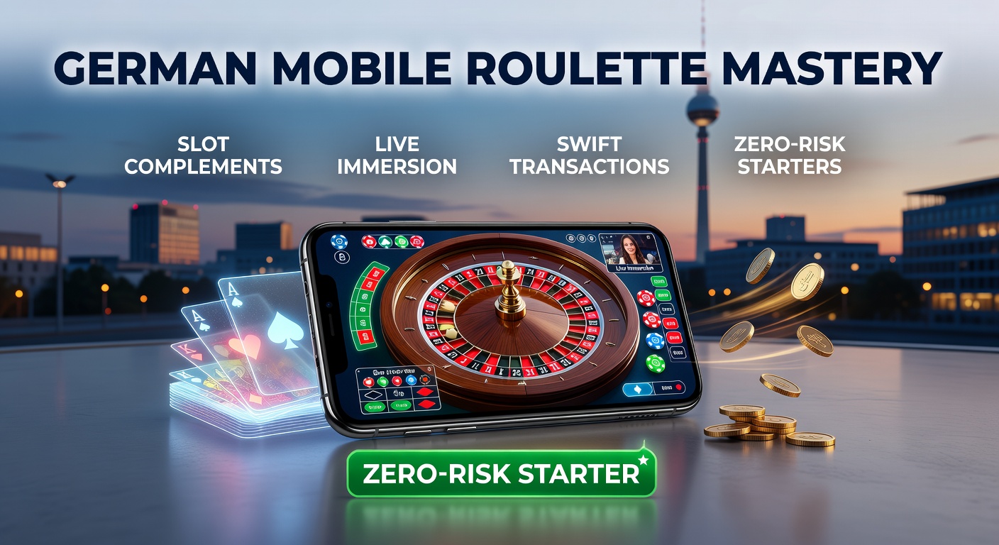 Mobilgerät mit Roulette-Tisch und Slots im Hintergrund, das die nahtlose Integration von Live-Roulette und Slot-Spielen auf deutschen Plattformen zeigt